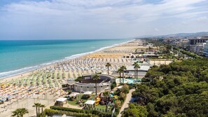 Private beach nearby, sun-loungers, beach umbrellas, beach volleyball