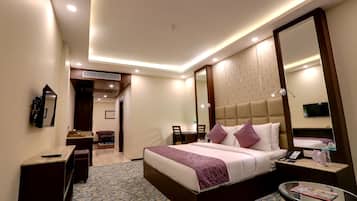Ropa de cama de alta calidad y minibar