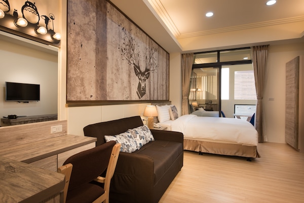 1 svefnherbergi, myrkratjöld/-gardínur, ókeypis þráðlaus nettenging