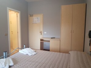 Desk, free WiFi, bed sheets