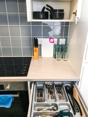 City Penthouse, 2 Bedrooms, Accessible, City View | Private kitchen