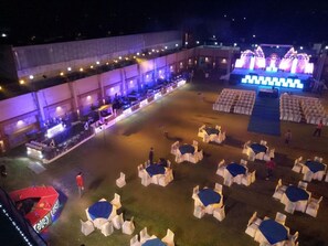 Outdoor banquet area