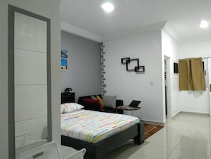 Apartment | Bügeleisen/Bügelbrett, Zustellbetten, kostenloses WLAN, Bettwäsche