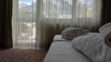 Desk, soundproofing, free WiFi, bed sheets