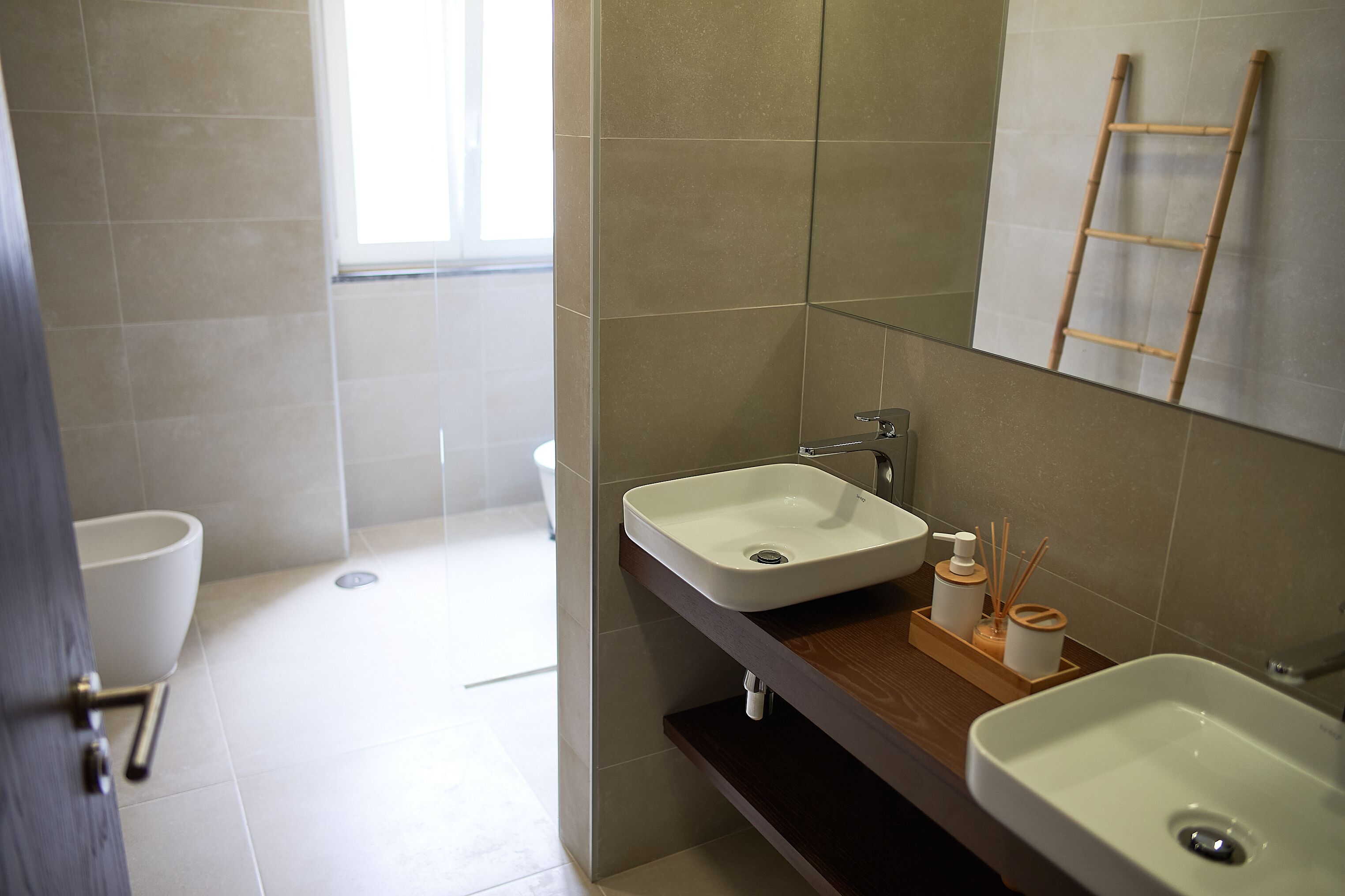 free toiletries, hair dryer, towels