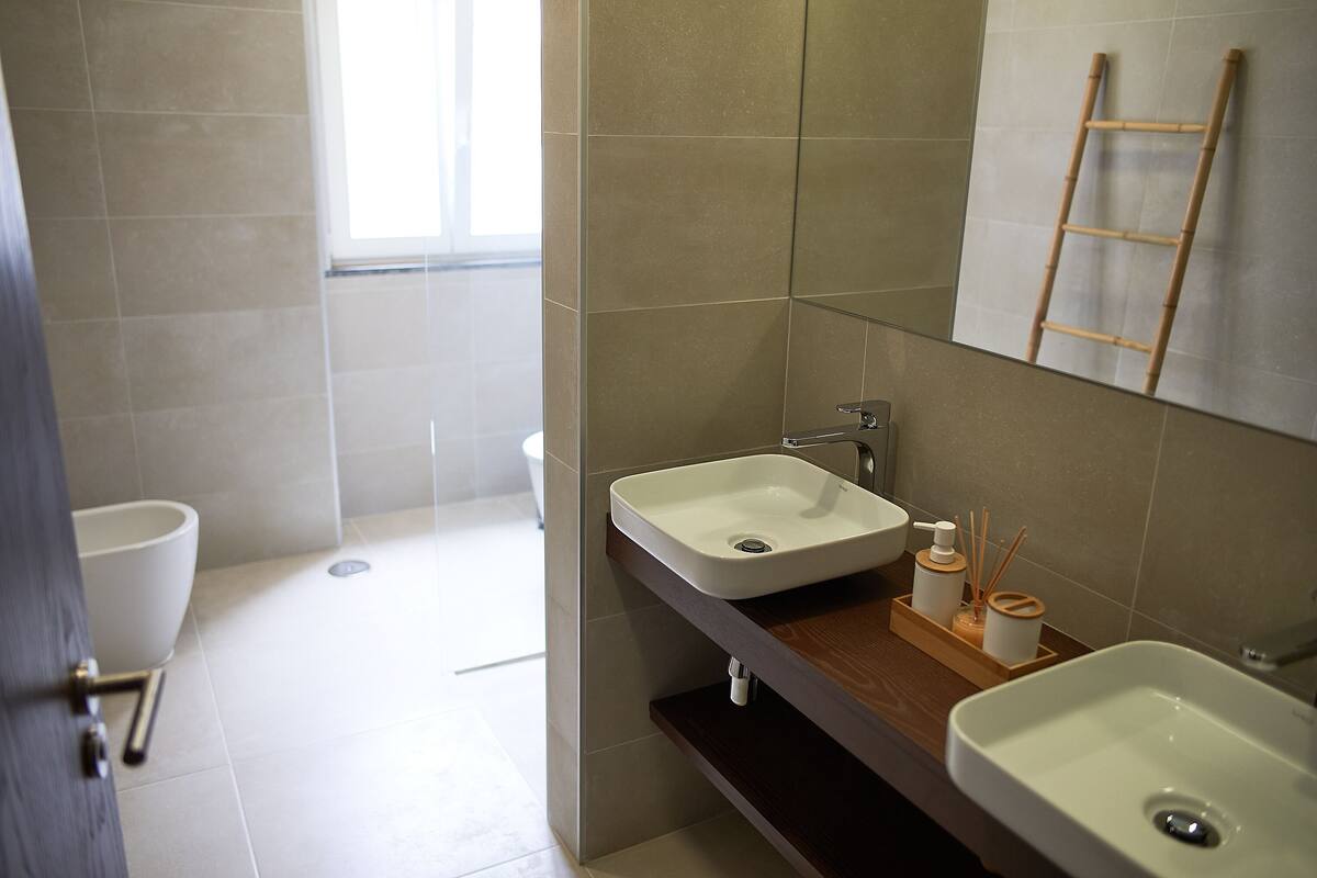 free toiletries, hair dryer, towels