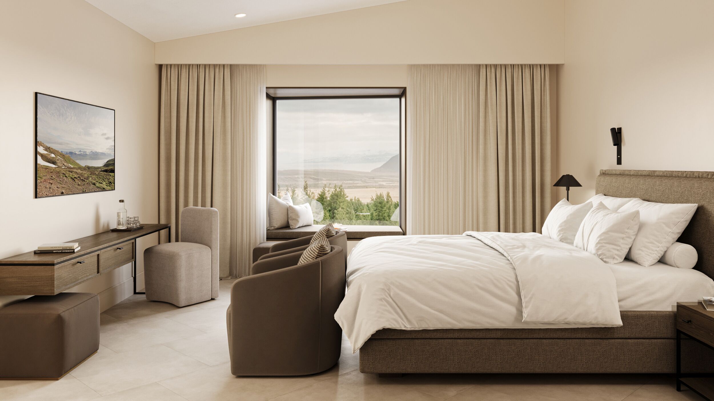 ملاءات للفراش لا تسبب الحساسية ومأكولات ومشروبات مجانية في الميني بار