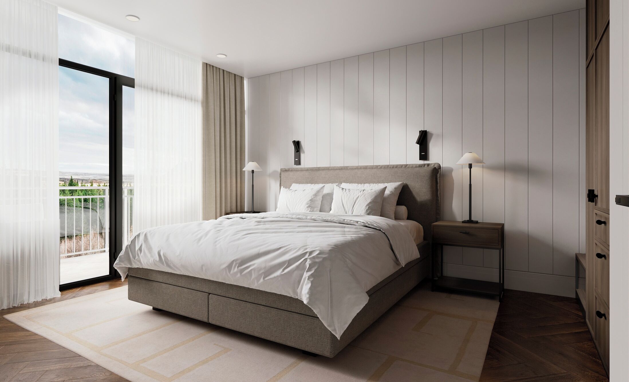 Hypo-allergenic bedding, free minibar items, in-room safe