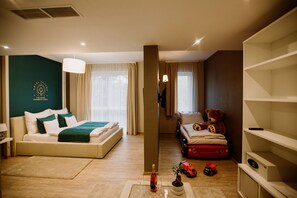 Indoor pool, seasonal outdoor pool, open 8 AM to 8 PM, pool umbrellas