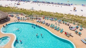 Piscine extérieure, piscine chauffée