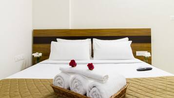 Premium Double Room, 1 Queen Bed, Kitchenette | Premium bedding, in-room safe, desk, iron/ironing board