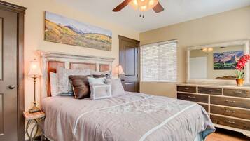 Desk, iron/ironing board, travel crib, WiFi