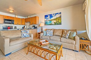 Älytelevisio, takka, DVD-soitin, kirjoja