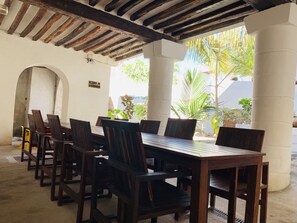 Living area - Cafe Central (Mozambique Island)
