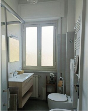 Shower, hair dryer, bidet, towels - ROME TIBURTINA: HOW YOU FEEL AT HOME (WI-FI washing machine parking terrace) (ROMA)