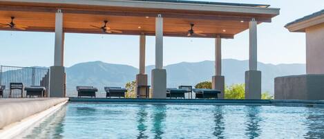 Outdoor pool, a heated pool