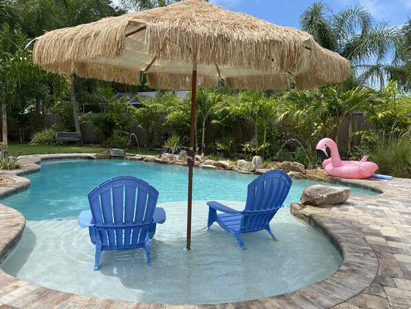 Outdoor pool, a heated pool