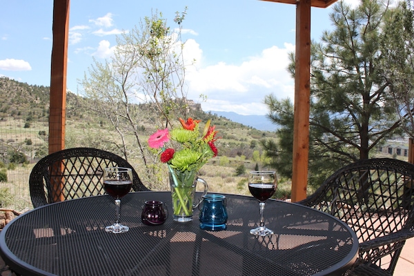 Relax on the lower shaded patio off of the 4th bedroom