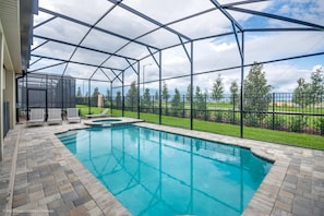 A heated pool