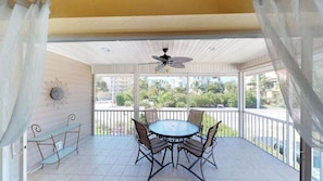 Outdoor dining - 4851 Estero Blvd. - Spacious Pool Home near Beach (Fort Myers Beach)
