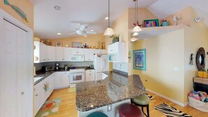 Fridge, microwave, oven, stovetop - 4851 Estero Blvd. - Spacious Pool Home near Beach (Fort Myers Beach)