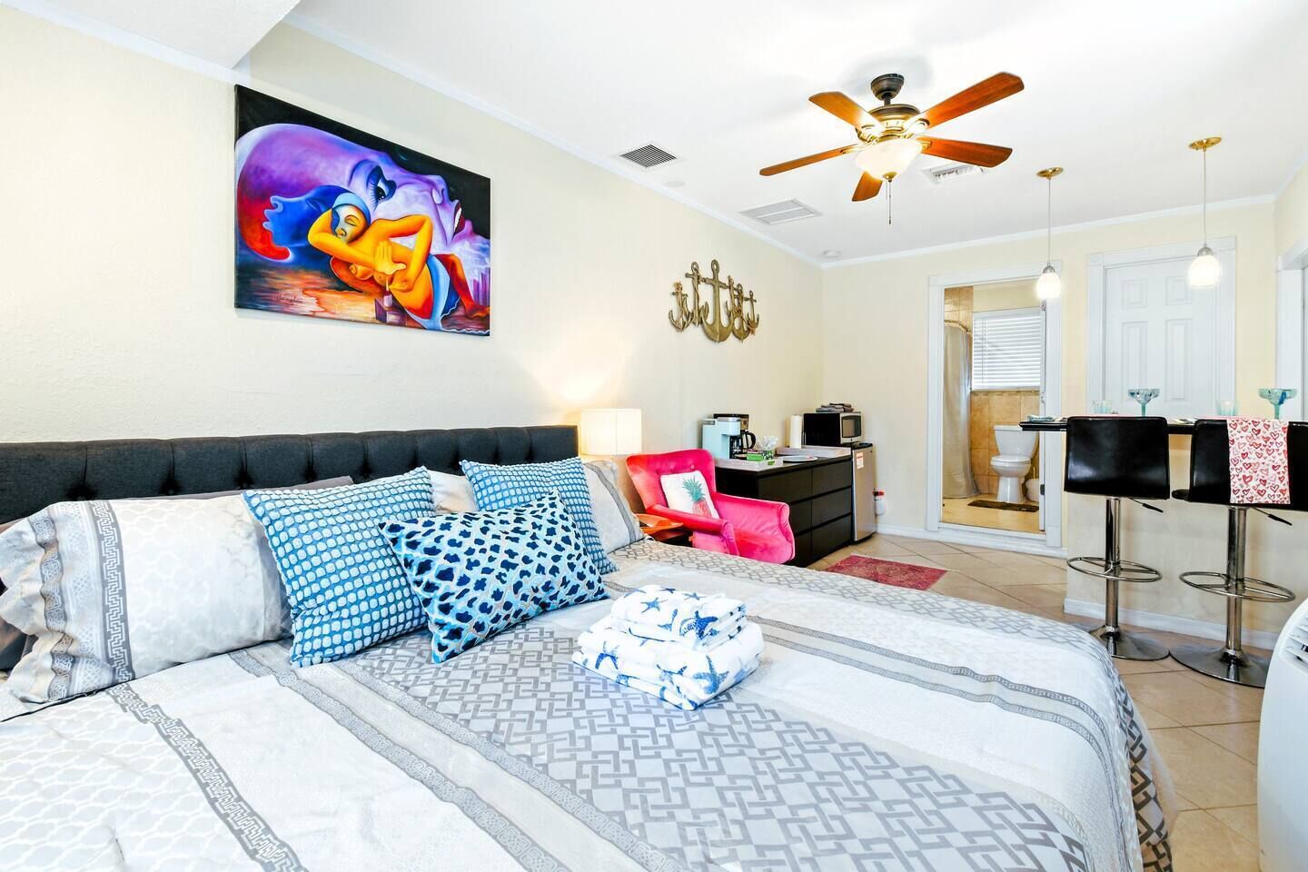 1 Schlafzimmer, Bügeleisen/Bügelbrett, kostenloses WLAN, Bettwäsche