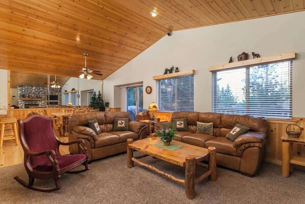 TV, fireplace, video games, offices