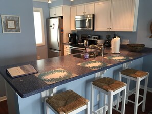 Fridge, microwave, oven, stovetop - Oceanfront Condo with Fantastic Views (Kure Beach)