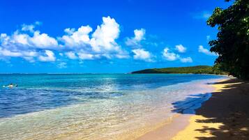 Beach nearby, sun loungers, beach towels