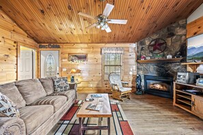 Fernseher, Kamin, DVD-Player