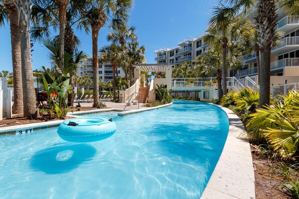 Outdoor pool, a heated pool