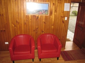 Standard Cabin, 3 Bedrooms | Living area | Flat-screen TV