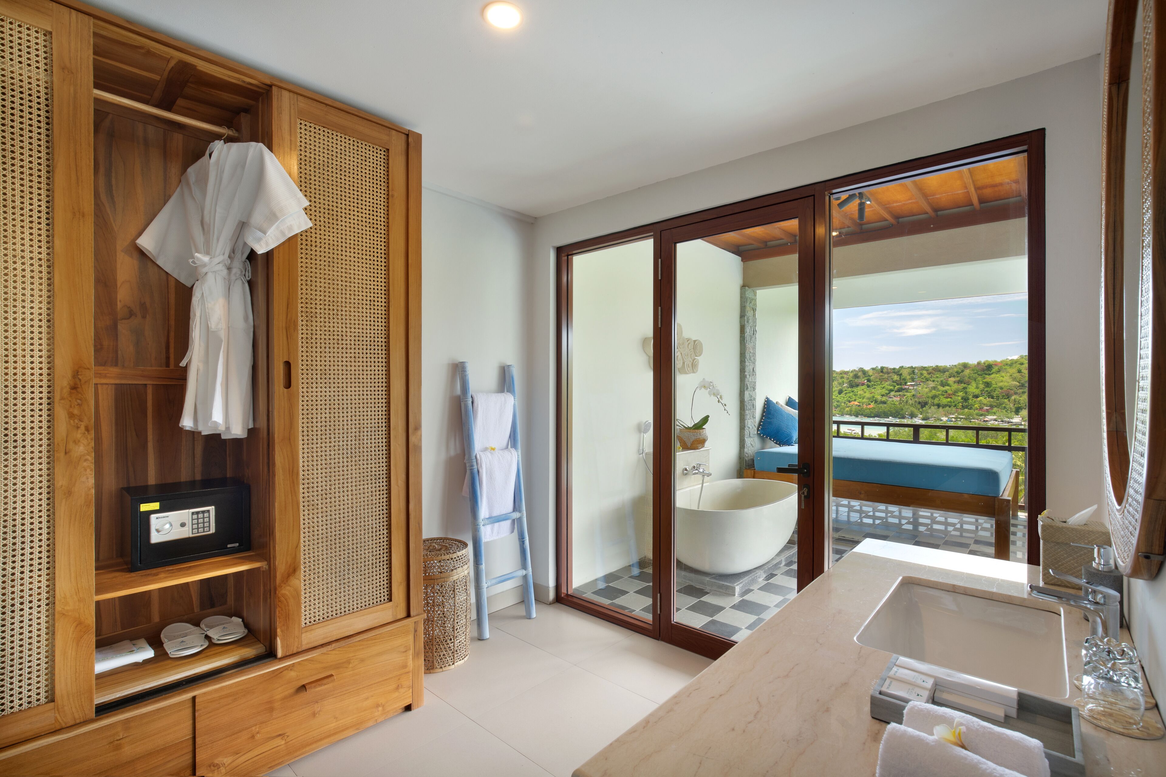 rooftop pool villa | bathroom | free toiletries, hair dryer, bathrobes, slippers