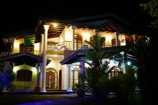 Front of property – evening/night