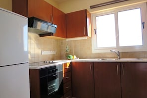 Apartment, Sea View | Private kitchen | Fridge, oven, stovetop, highchair - Alexia Apartment (Ayia Napa)