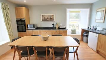 Microwave, dishwasher, high chair