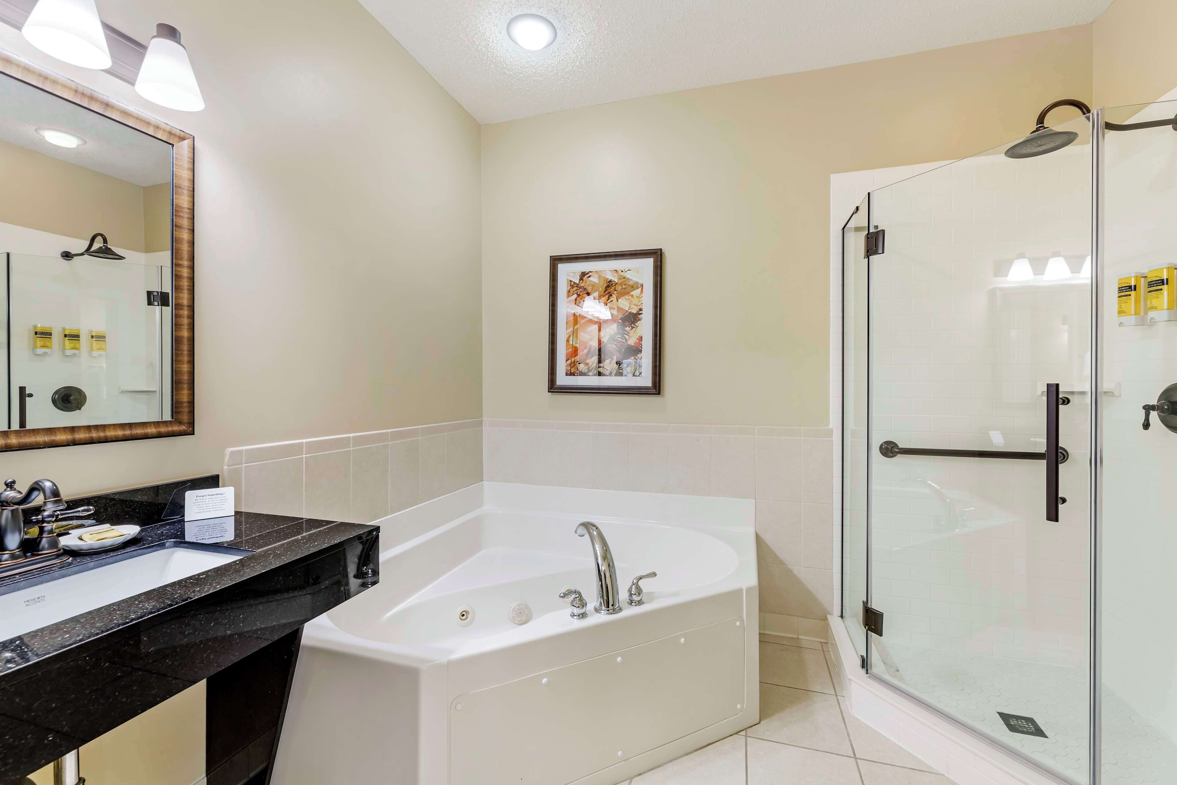 free toiletries, hair dryer, towels