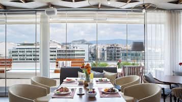 Daily buffet breakfast (EUR 28 per person)