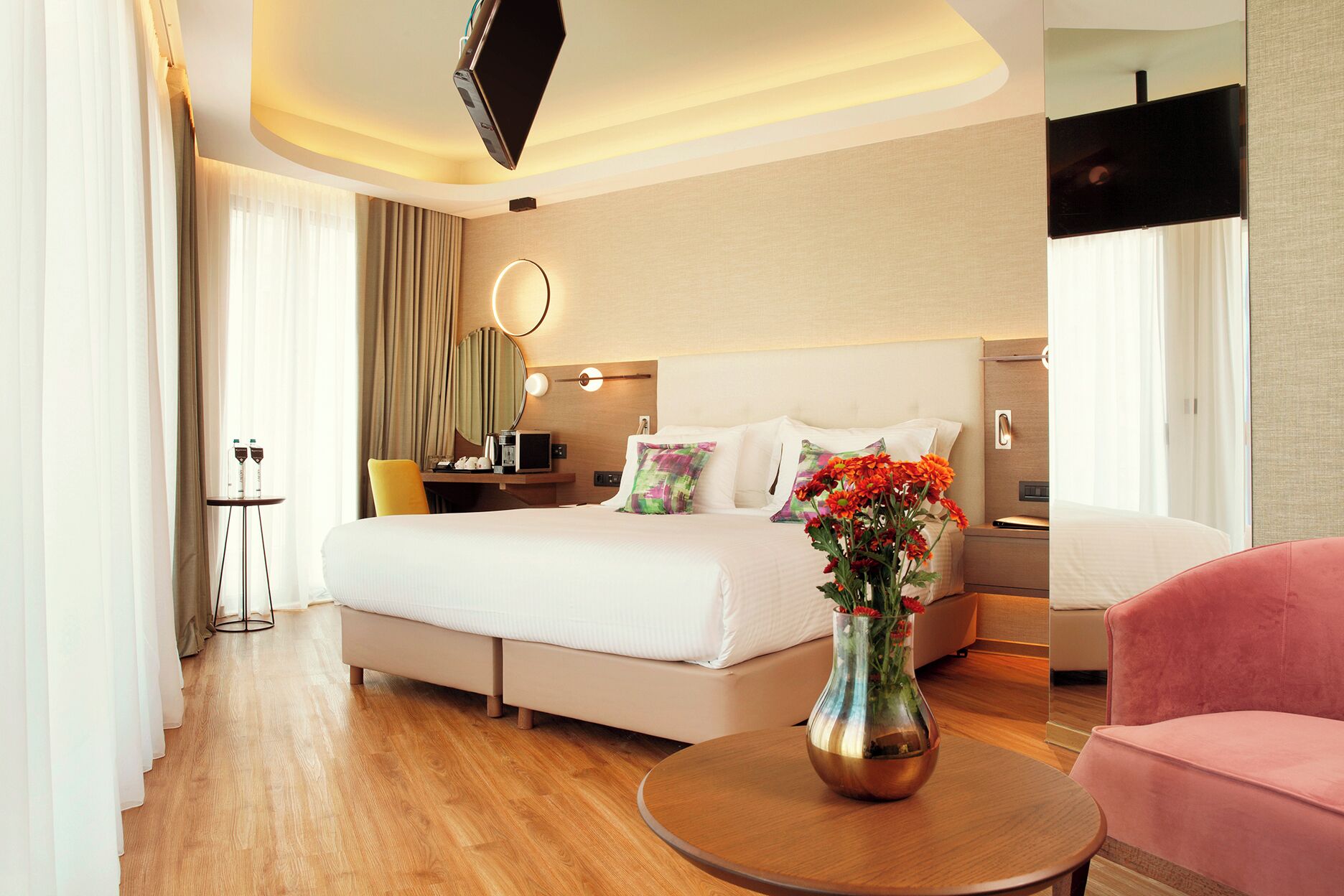 1 개의 침실, 이집트산 면 시트, 고급 침구, 미니바