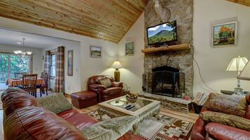 TV connectée, cheminée, chaßne hi-fi