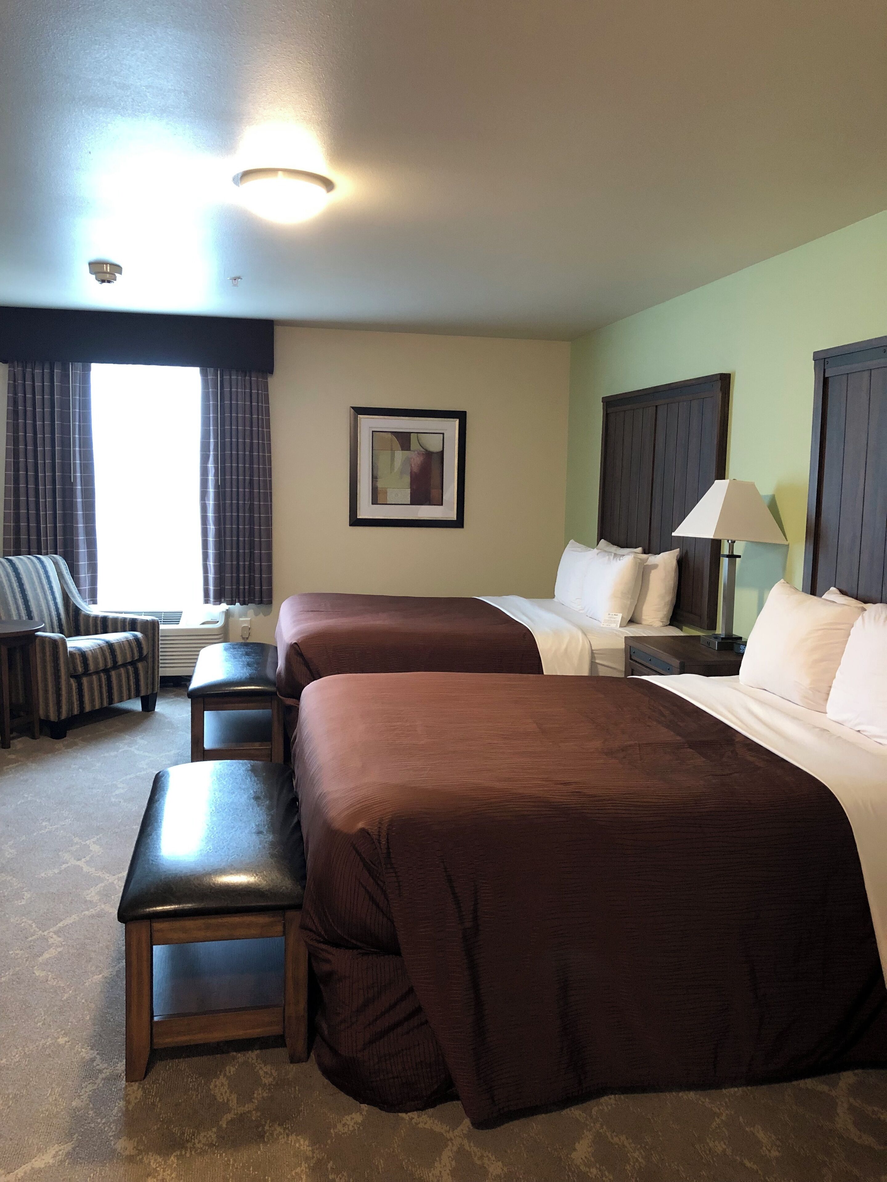 디럭스 스튜디오 스위트, 퀸사이즈침대 2개, 간이주방 | 고급 침구, 책상, 다리미/다리미판, 여행용 아기침대