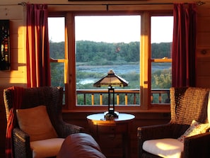 Great room view overlooking Shank Painter Pond.