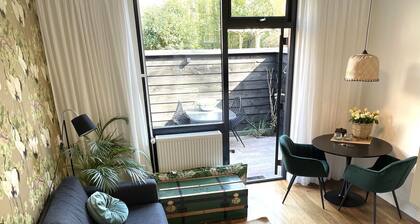 Boutique Apartments Bergen "Green" con soleada terraza privada, patio