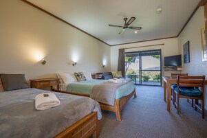 Individually furnished, blackout drapes, soundproofing, free WiFi