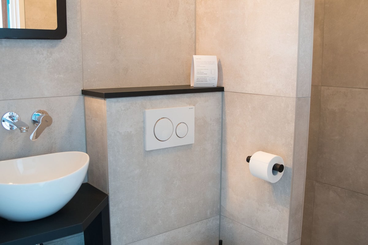 free toiletries, hair dryer, towels