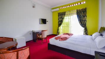 Desk, iron/ironing board, free WiFi, bed sheets