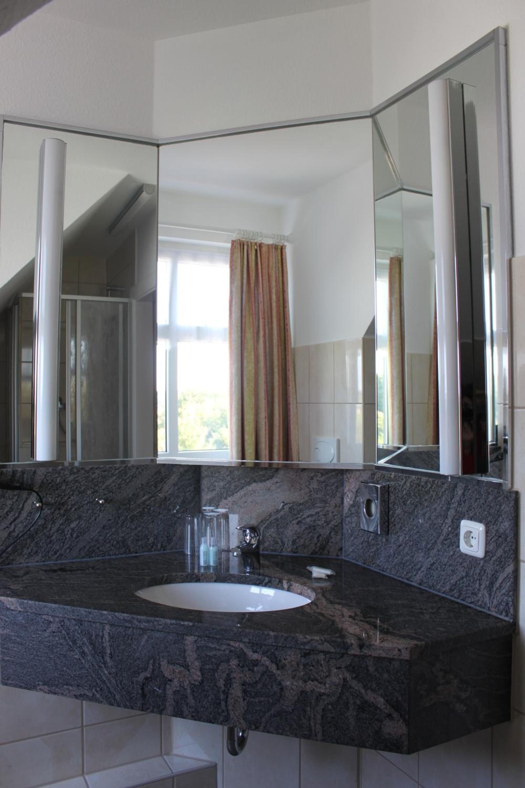 free toiletries, hair dryer, towels