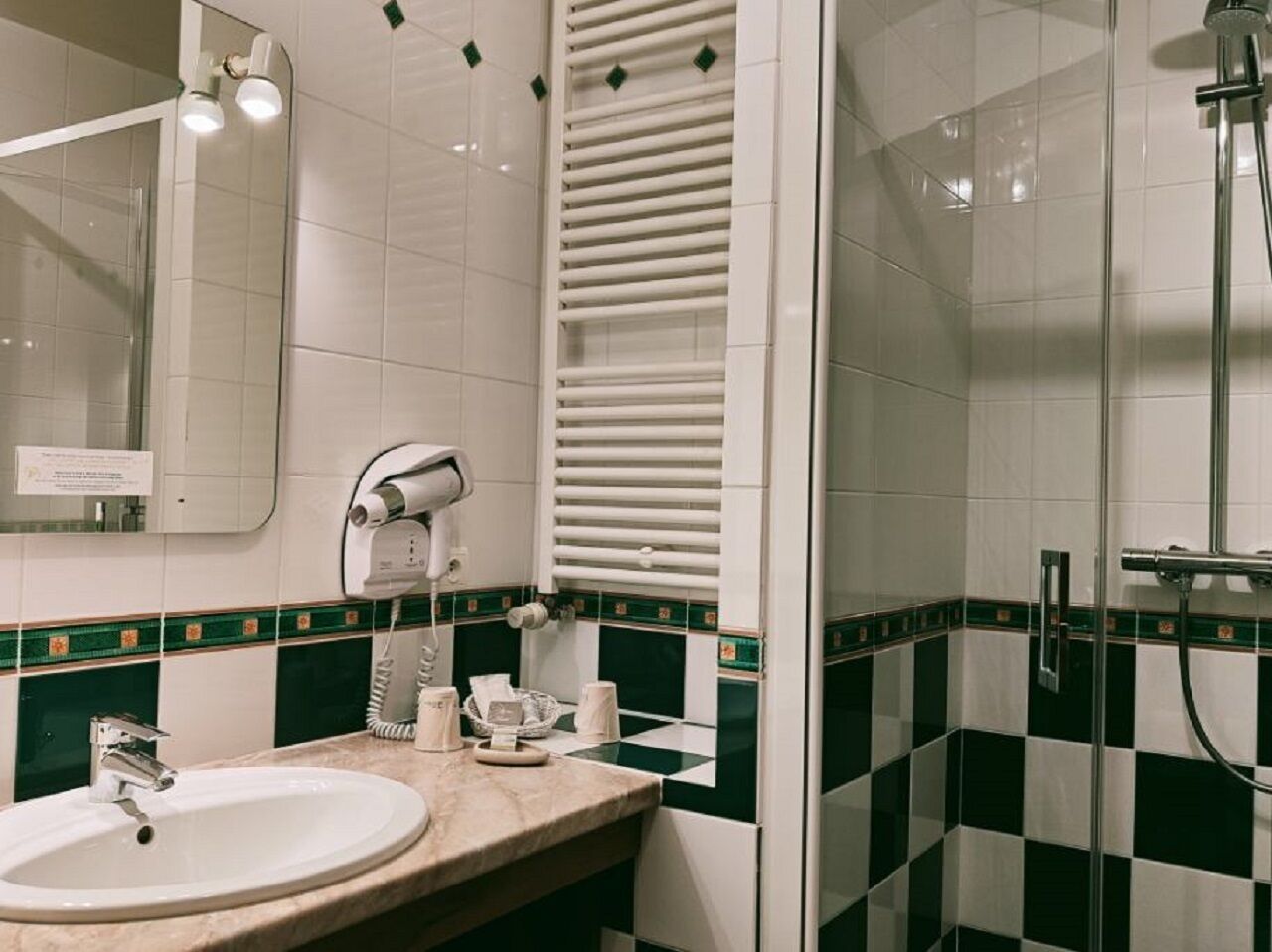 superior room, 1 double bed with sofa bed, garden view | bathroom | shower, free toiletries, hair dryer, towels