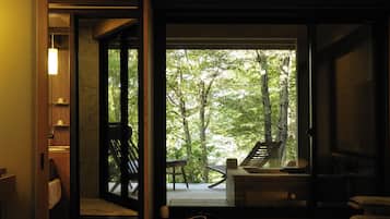 Twin Room w/ Private Onsen & Terrace (1F) Halfboard (Breakfast & Dinner), Check-in 3pm-6pm | Balcony