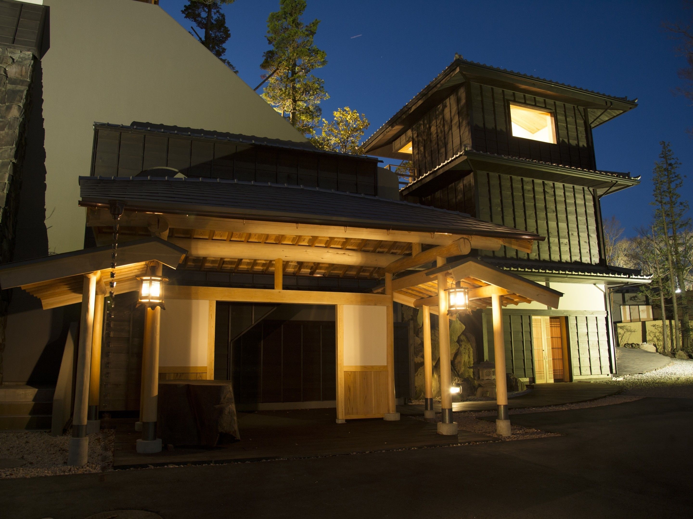 Front of property – evening/night